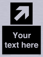 IV7077: Custom Directional signage black arrow up right