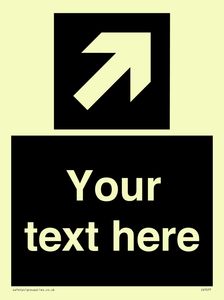 IV7077: Custom Directional signage black arrow up right