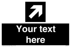 IV7077: Custom Directional signage black arrow up right