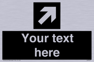 IV7077: Custom Directional signage black arrow up right