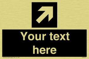 IV7077: Custom Directional signage black arrow up right