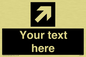 IV7077: Custom Directional signage black arrow up right