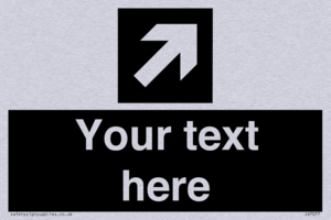 IV7077: Custom Directional signage black arrow up right