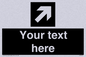 IV7077: Custom Directional signage black arrow up right