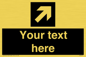 IV7077: Custom Directional signage black arrow up right