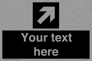 IV7077: Custom Directional signage black arrow up right