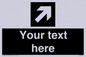 IV7077: Custom Directional signage black arrow up right
