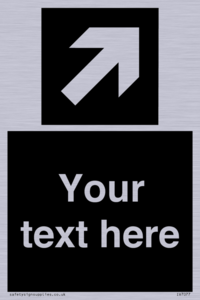 IV7077: Custom Directional signage black arrow up right