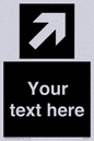 IV7077: Custom Directional signage black arrow up right