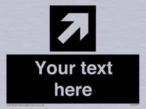 IV7077: Custom Directional signage black arrow up right