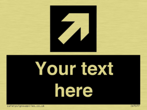 IV7077: Custom Directional signage black arrow up right