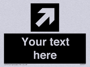 IV7077: Custom Directional signage black arrow up right