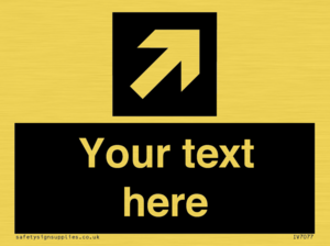 IV7077: Custom Directional signage black arrow up right