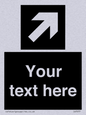 IV7077: Custom Directional signage black arrow up right