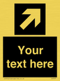 IV7077: Custom Directional signage black arrow up right