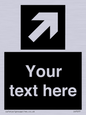 IV7077: Custom Directional signage black arrow up right