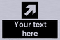 IV7077: Custom Directional signage black arrow up right