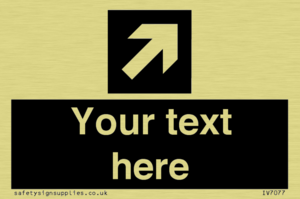 IV7077: Custom Directional signage black arrow up right