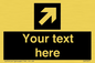 IV7077: Custom Directional signage black arrow up right