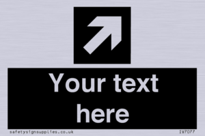 IV7077: Custom Directional signage black arrow up right