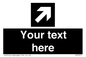 IV7077: Custom Directional signage black arrow up right