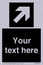 IV7077: Custom Directional signage black arrow up right