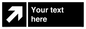 IV7077: Custom Directional signage black arrow up right