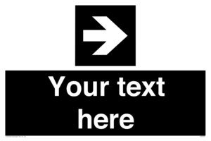 IV7078: Custom Directional signage black arrow right