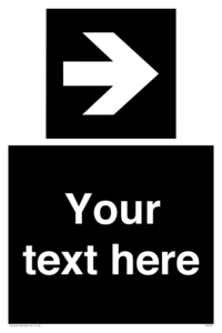 IV7078: Custom Directional signage black arrow right