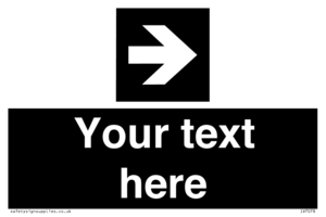 IV7078: Custom Directional signage black arrow right
