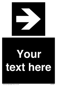 IV7078: Custom Directional signage black arrow right