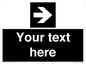 IV7078: Custom Directional signage black arrow right