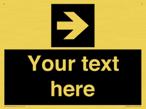 IV7078: Custom Directional signage black arrow right