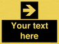 IV7078: Custom Directional signage black arrow right