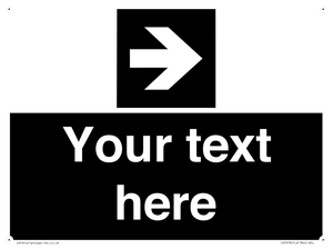 IV7078: Custom Directional signage black arrow right