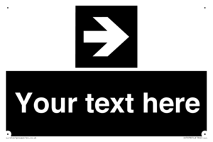IV7078: Custom Directional signage black arrow right