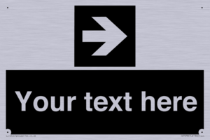 IV7078: Custom Directional signage black arrow right
