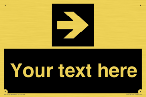 IV7078: Custom Directional signage black arrow right