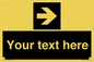 IV7078: Custom Directional signage black arrow right