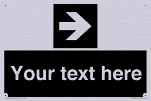 IV7078: Custom Directional signage black arrow right