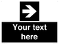 IV7078: Custom Directional signage black arrow right