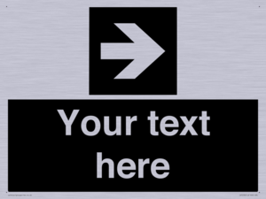 IV7078: Custom Directional signage black arrow right