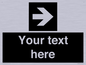 IV7078: Custom Directional signage black arrow right