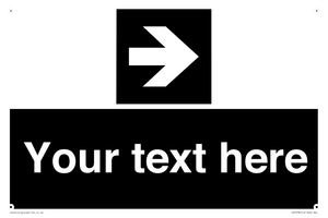 IV7078: Custom Directional signage black arrow right