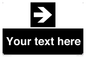 IV7078: Custom Directional signage black arrow right