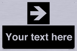 IV7078: Custom Directional signage black arrow right