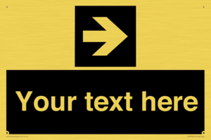 IV7078: Custom Directional signage black arrow right