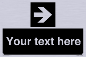 IV7078: Custom Directional signage black arrow right