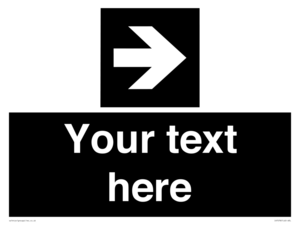 IV7078: Custom Directional signage black arrow right