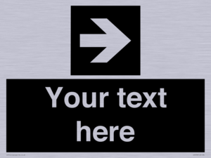 IV7078: Custom Directional signage black arrow right